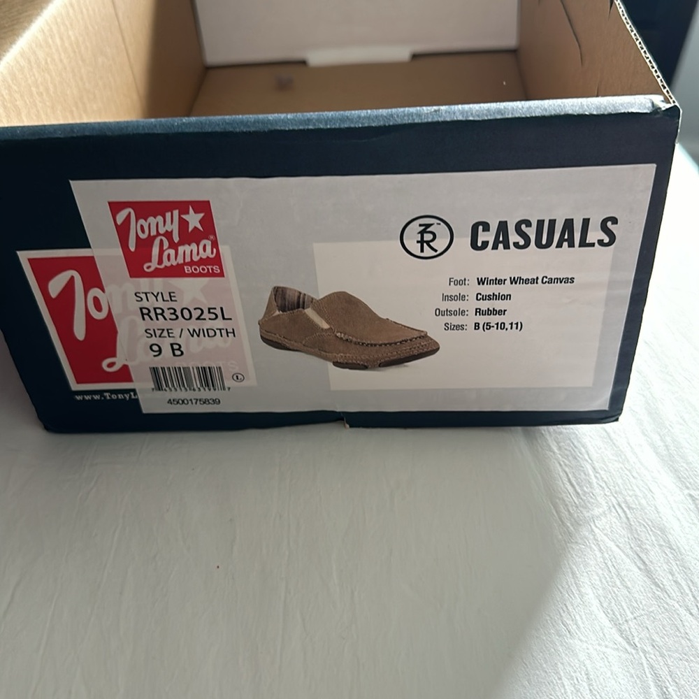 Almost New Tony Lama Winter Wheat Canvas Shoes- unisex - Picture 4 of 6